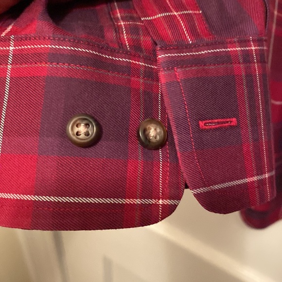 Jos A Bank Red and Purple Button Down Collar Shirt - Picture 3 of 6